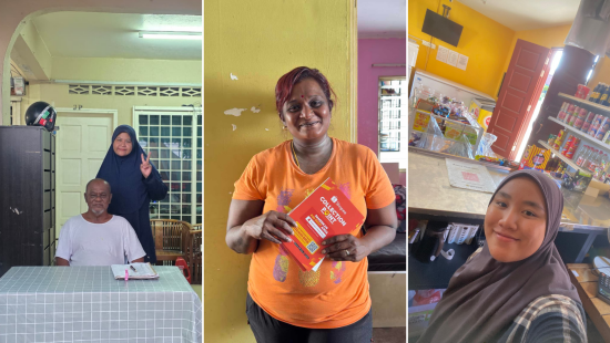 From left to right) Collection Point Managers; Aishah, Puan Rita, Cik Siti