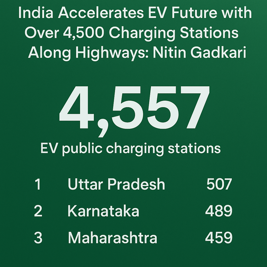 India Accelerates EV Future with Over 4,500 Charging Stations Along Highways: Nitin Gadkari