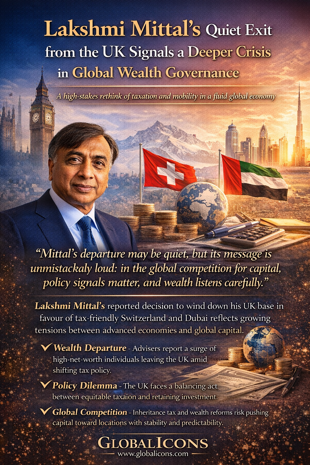 Lakshmi Mittal’s Quiet Exit from the UK Signals a Deeper Crisis in Global Wealth Governance