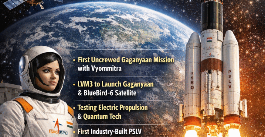 ISRO Plans Seven Space Launches by March 2026, Including Uncrewed Gaganyaan Mission