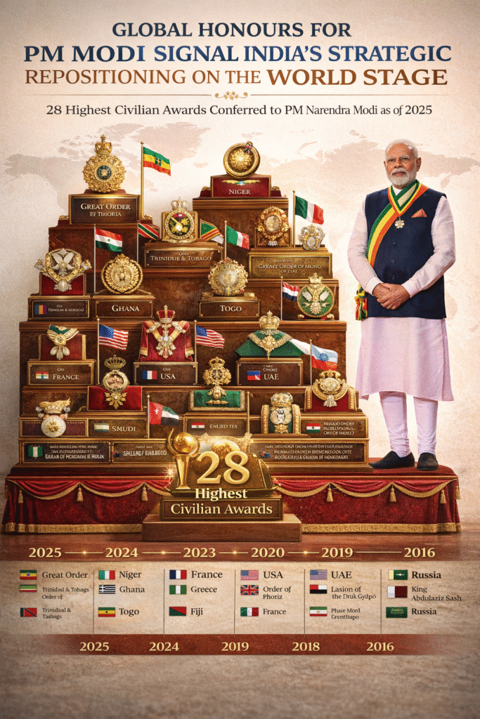 Global Honours for PM Modi Signal India’s Strategic Repositioning on ...