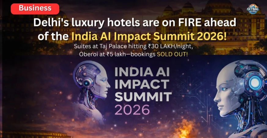 Bharat Mandapam venue during India AI Impact Summit 2026 in Delhi