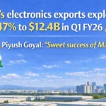 India’s Electronics Exports Leap 47% in Q1 FY26, Cementing Global Manufacturing